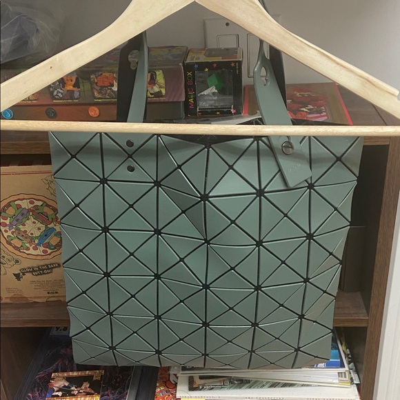 BAO BAO ISSEY MIYAKE Dark Grey Geometric-Panelled Tote Bag - Picture 2 of 7